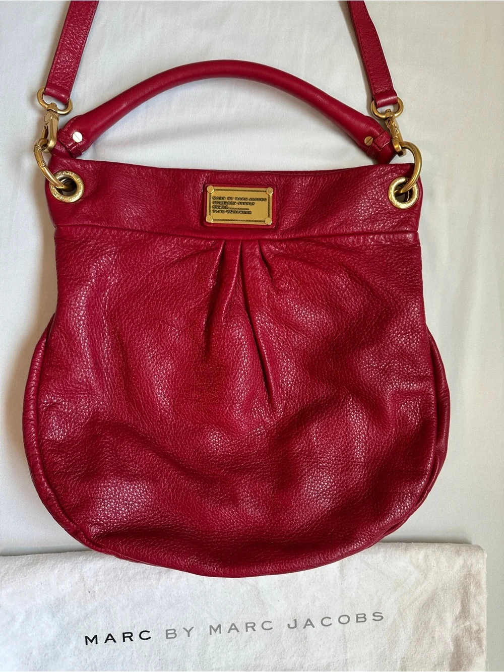 Marc by Marc Jacobs Classic Q Hillier Leather Hobo Bag with Detachable Strap